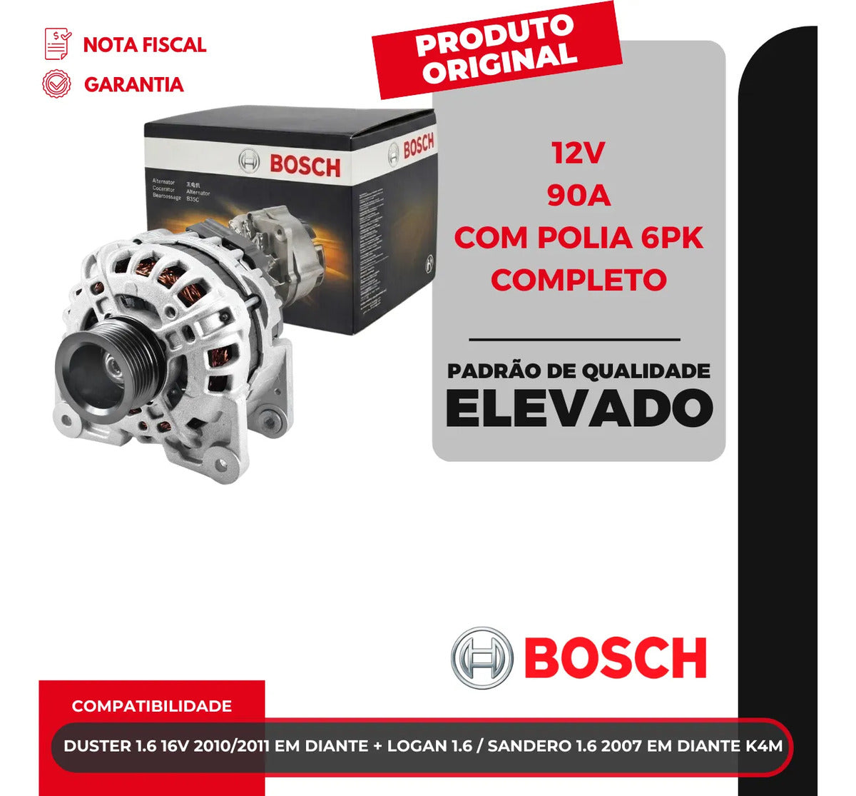 Alternador Bosch Renault Megane 2006 2007 2008 2009 2010