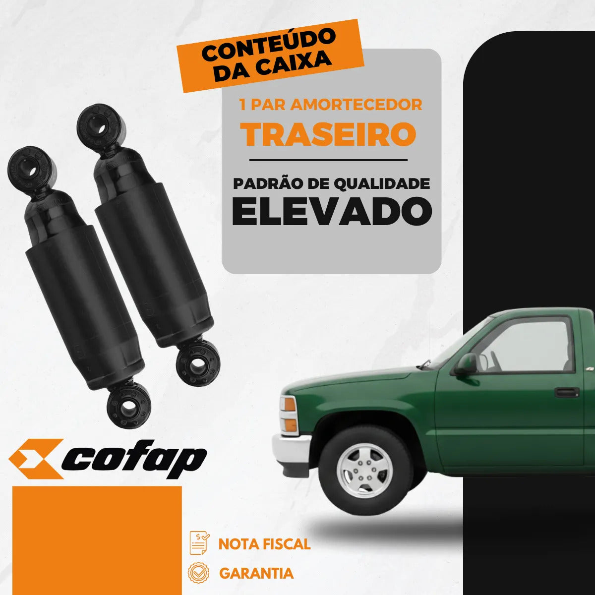 Par Amortecedor Dianteiro Silverado Diesel Cofap 1997 A 2002
