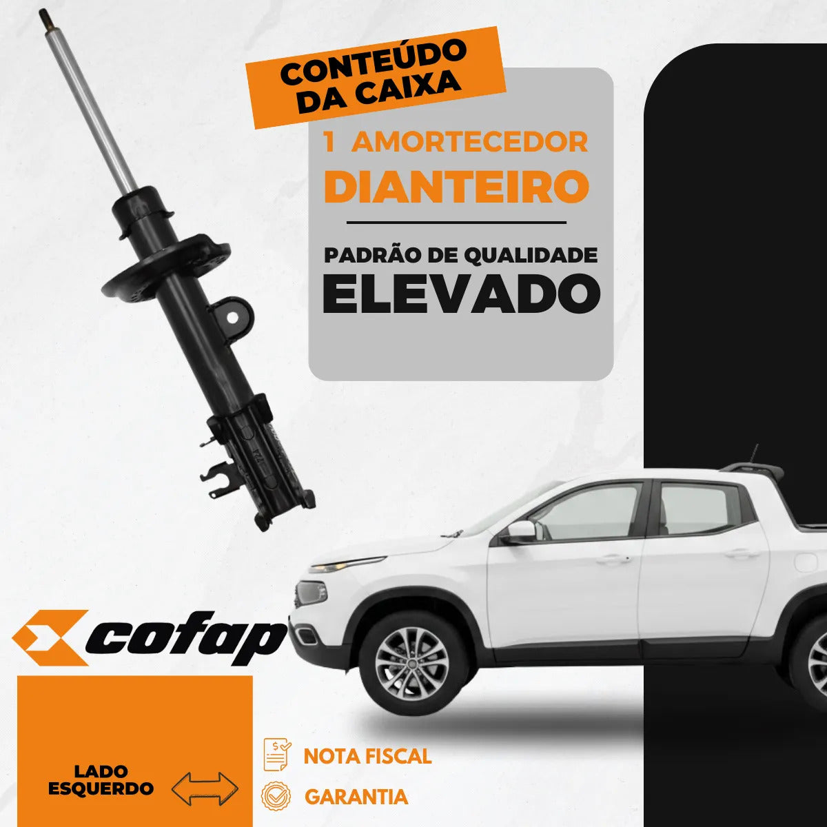 Amortecedor Dianteiro Esquerdo Toro 1.8 4x2 Cofap Turbogas