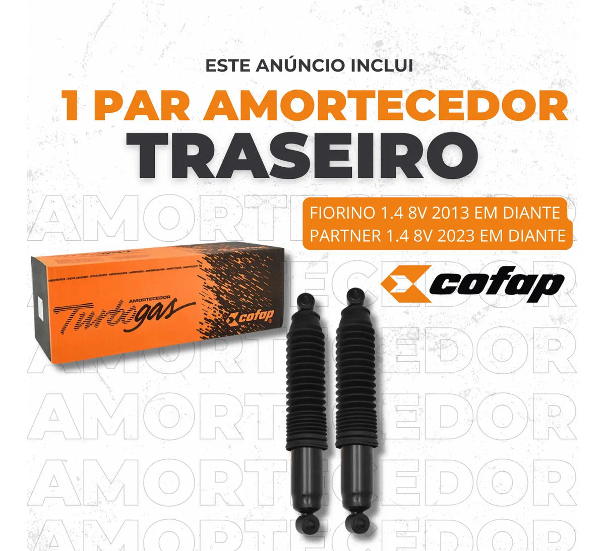 Par Amortecedor Traseiro Cofap Fiat Fiorino 1.4 8v 2013