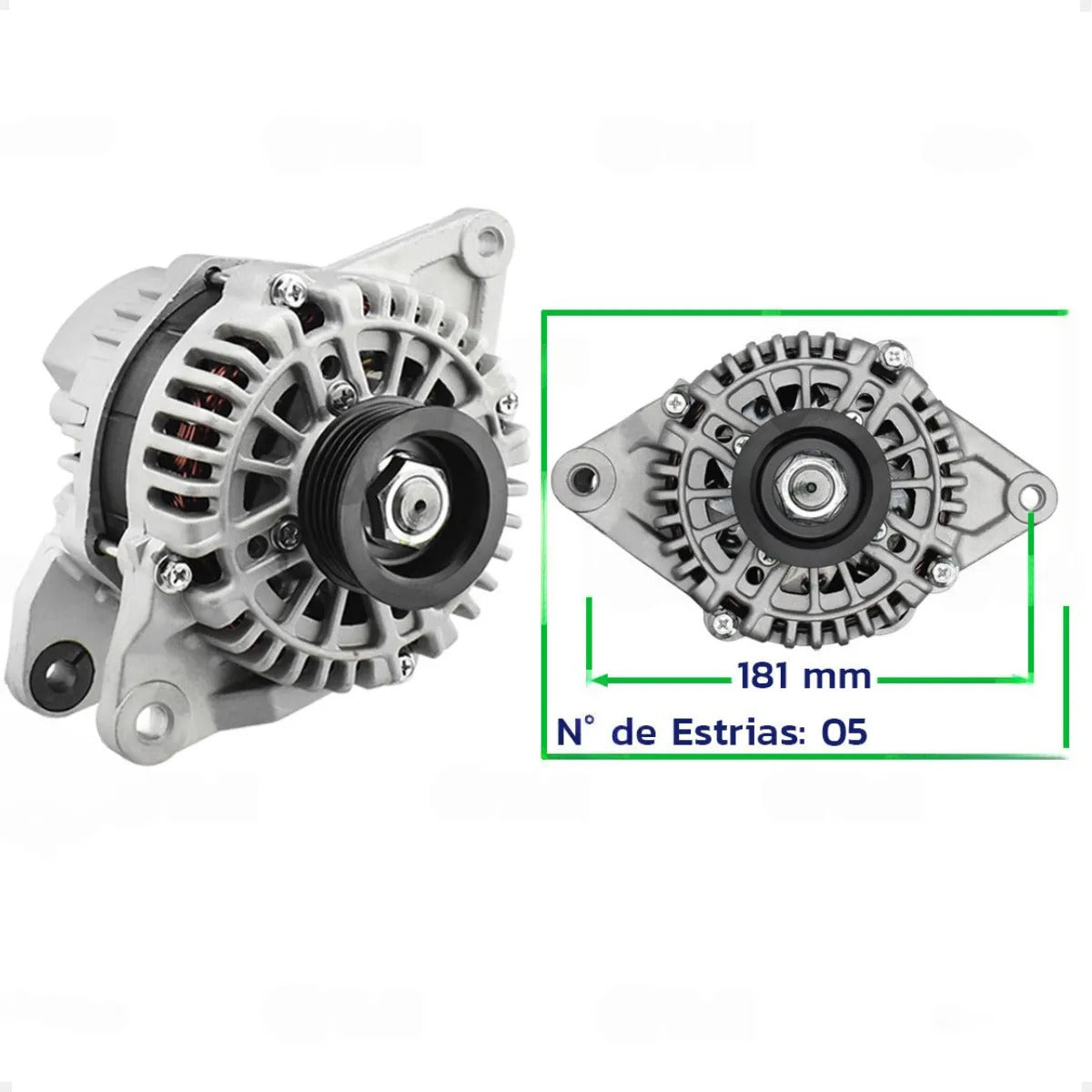 Alternador Jac J2 / Jac J3 1.4 2011 Em Diante 12v85a 5pk