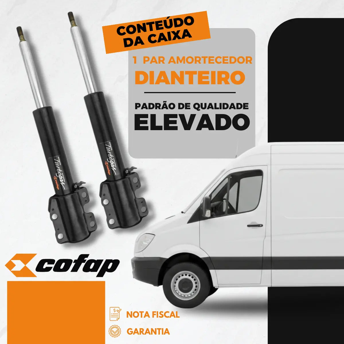 Par Amortecedor Dianteiro Sprinter 410 412 3 414 00/12 Cofap