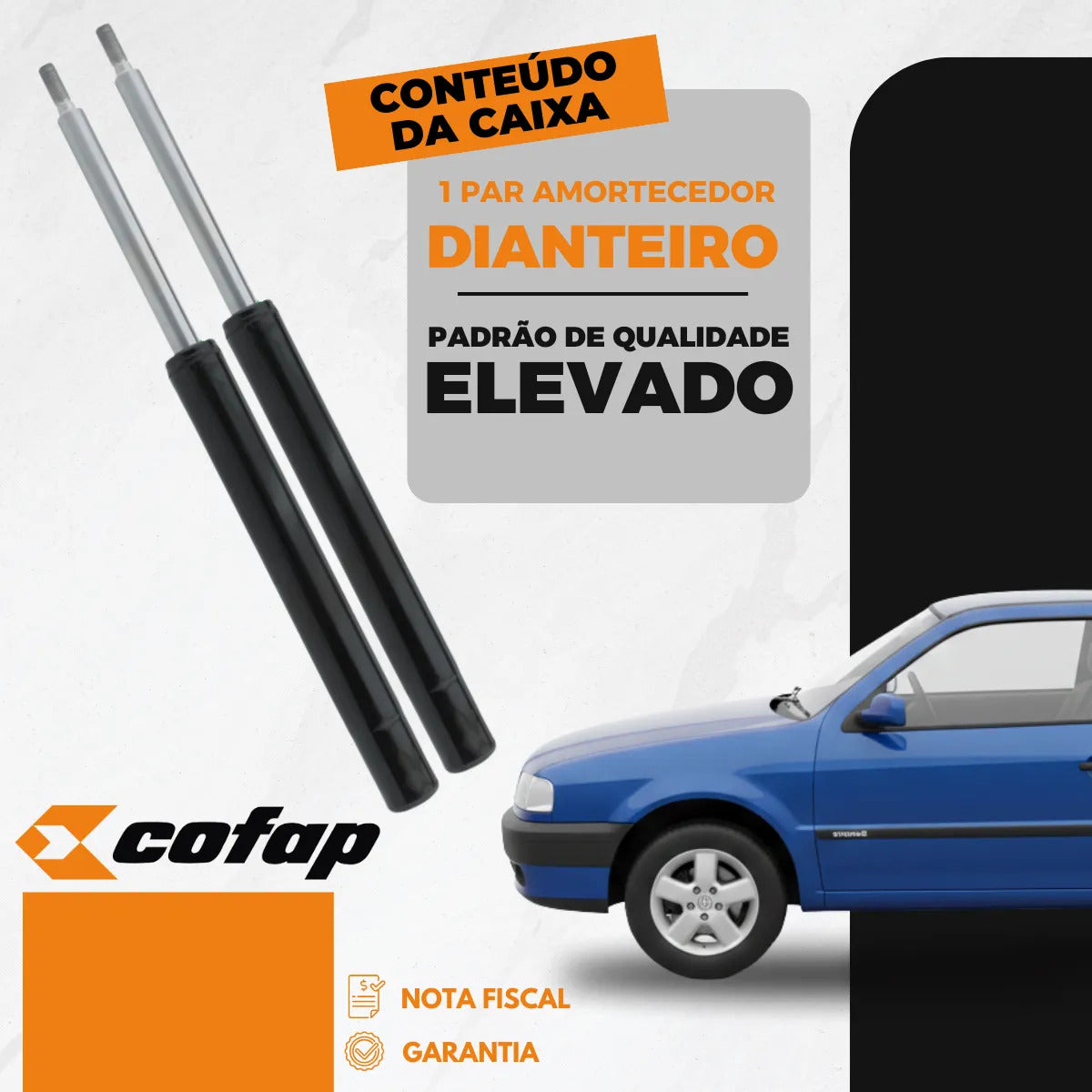 Par Amortecedor Dianteiro Gol G1 G2 G3 G4 1980 A 2008 Cofap