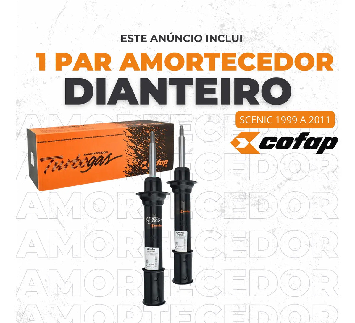 Par Amortecedor Dianteiro Scenic Todos +99 Cofap Gp32313