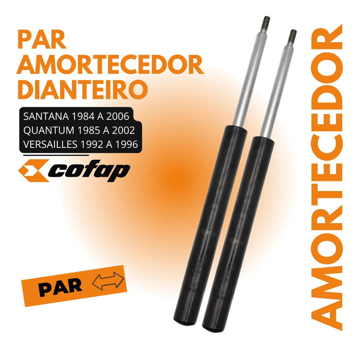 Par Amortecedor Dianteiro Cofap Santana 1984 A 2006