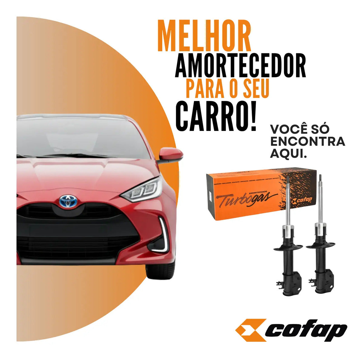 Par Amortecedor Dianteiro Yaris Automático Original Cofap