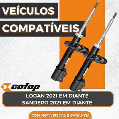 Par Amortecedor Dianteiro Logan Sandero 1.0 2021 A 25 Cofap