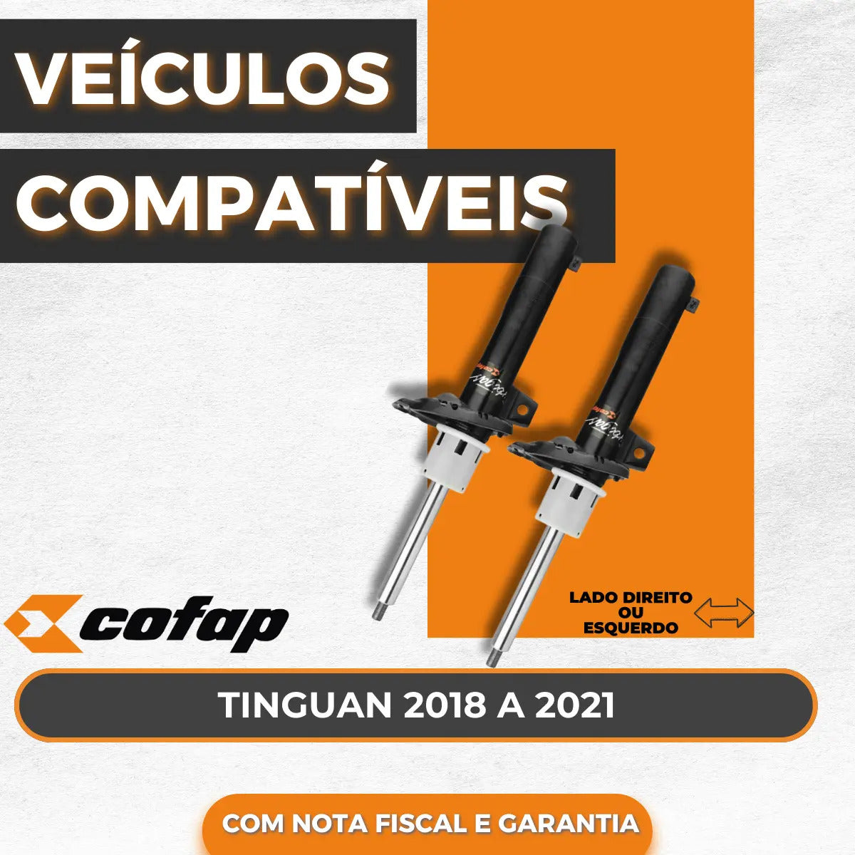 Par Amortecedor Dianteiro Cofap Tiguan 2018 A 2021