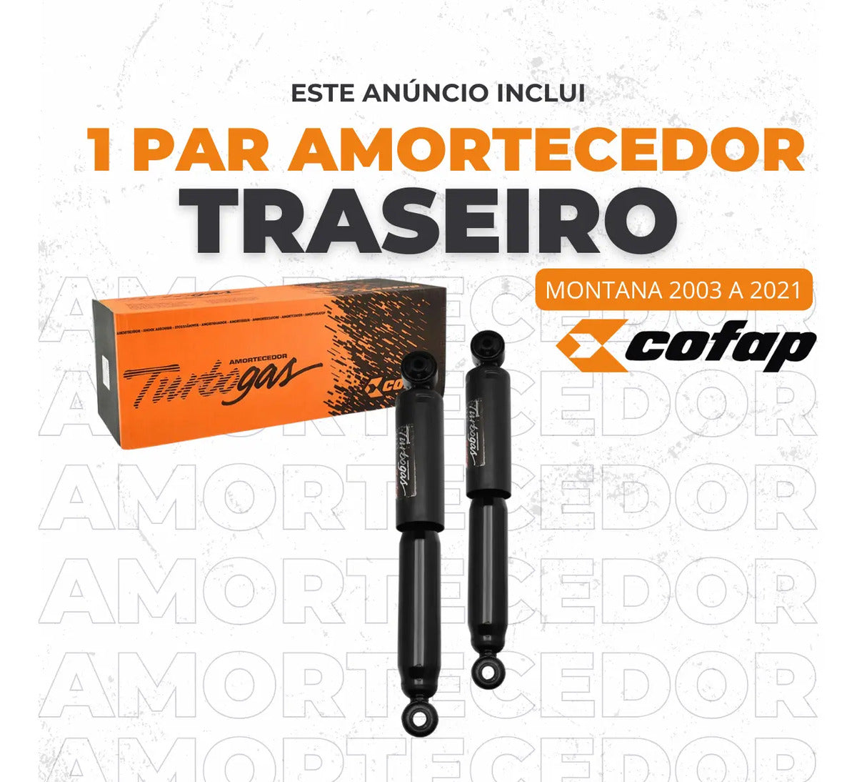 Par Amortecedor Traseiro Montana  2008 A 2019 Cofap