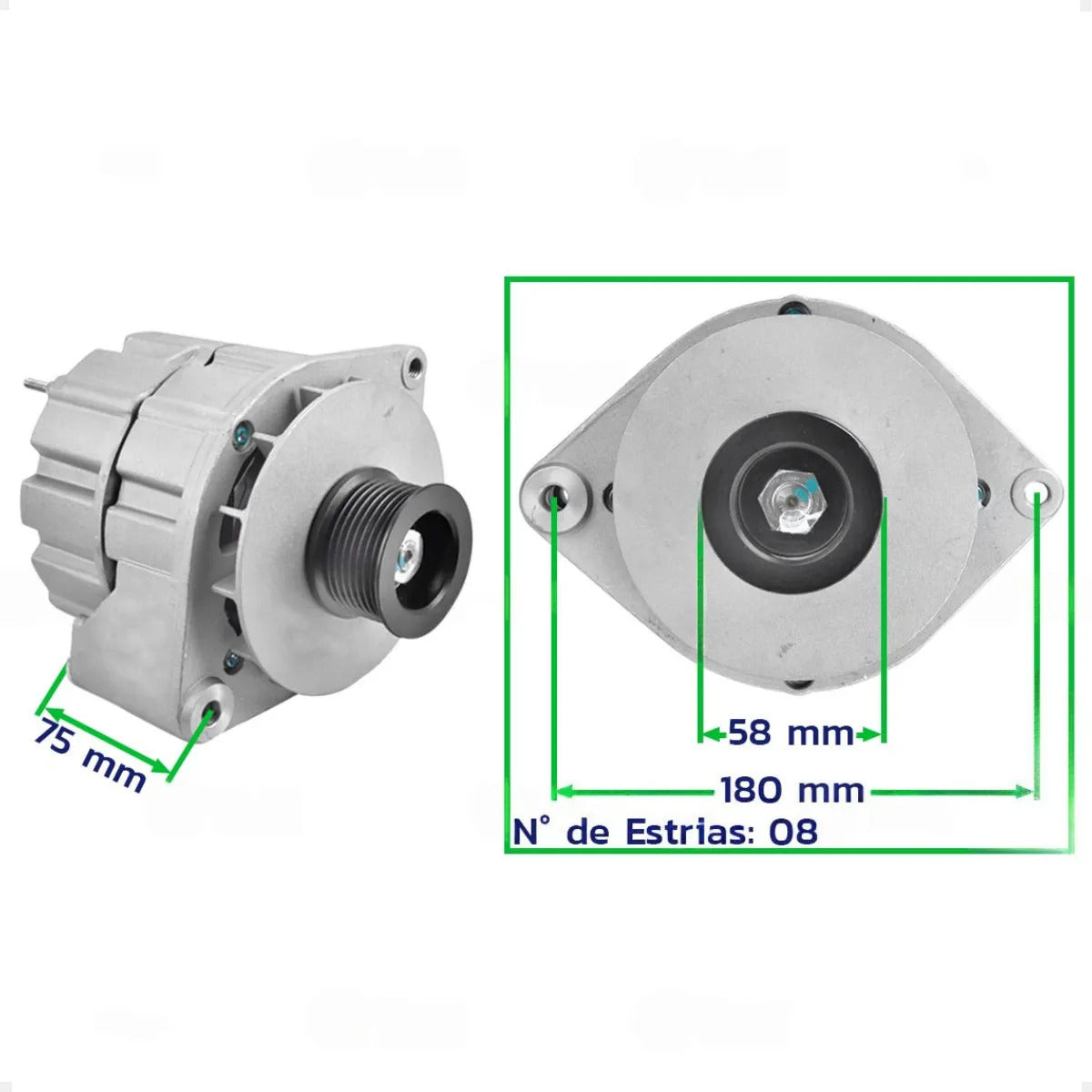Alternador 8150 24250 13180 15180 7100 15190 Cargo 12v 90a