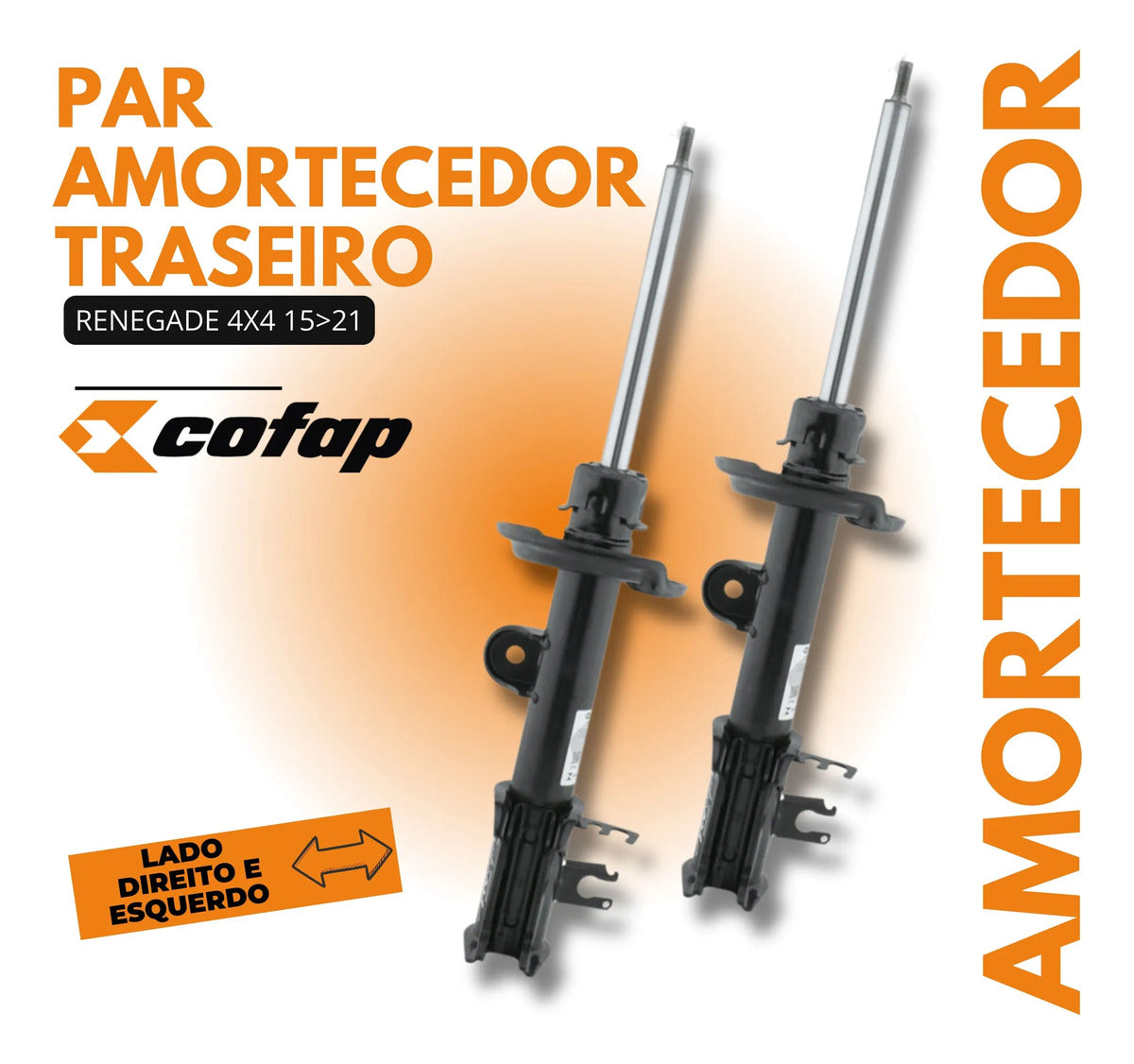 Par Amortecedor Traseiro Jeep Renegade 4x4 15/21 Cofap