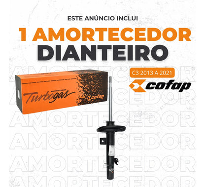 Amortecedor Dianteiro Esquerdo C3 2013 A 2021 Manual Cofap