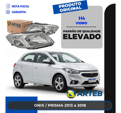 Farol Cromado Prisma Onix 2013 2014 2015 2016 217 2018 Arteb