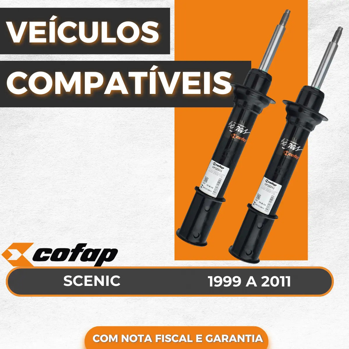 Par Amortecedor Dianteiro Scenic Todos +99 Cofap Gp32313