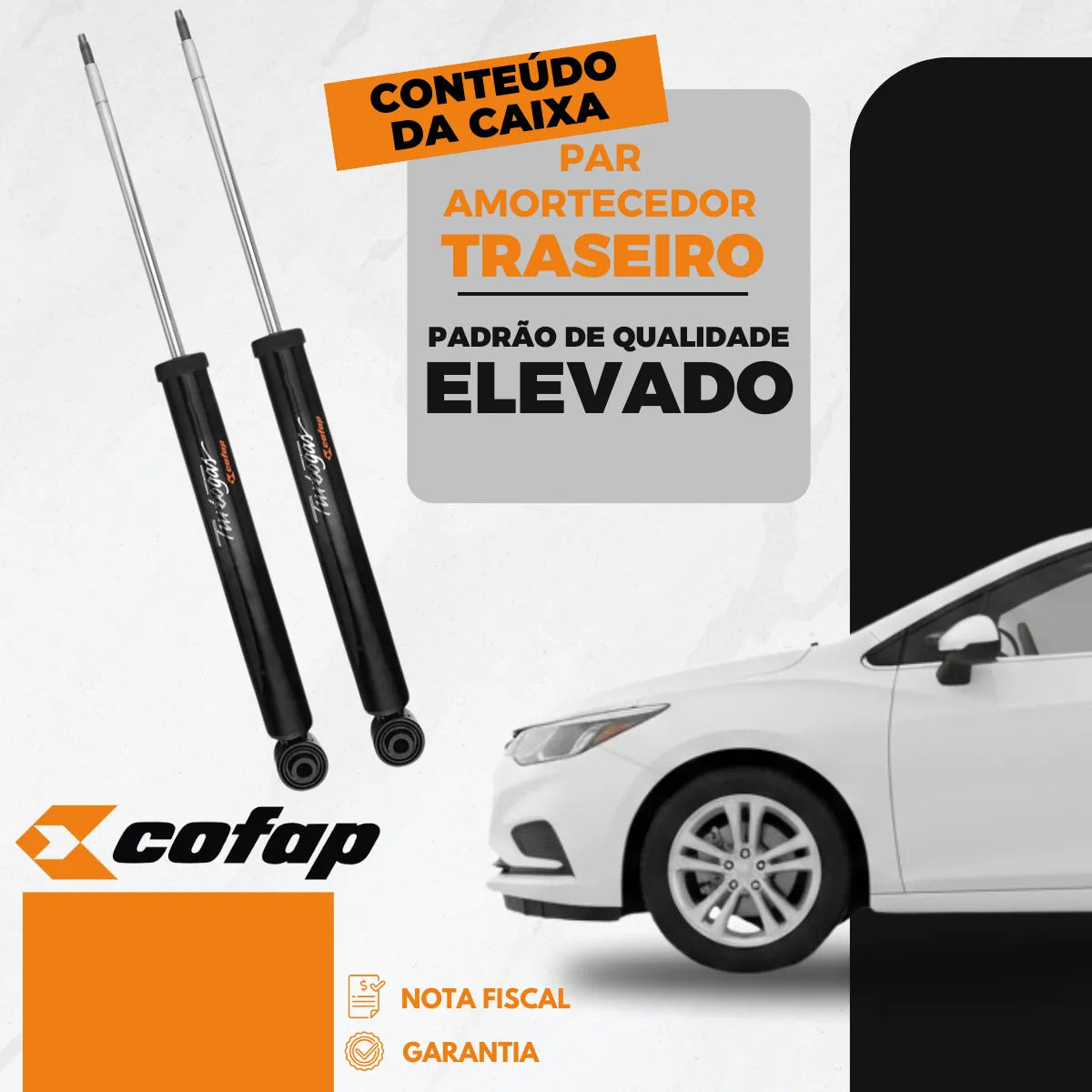 Par Amortecedor Traseiro Cofap Cruze 1.4 16v Turbo Sedan