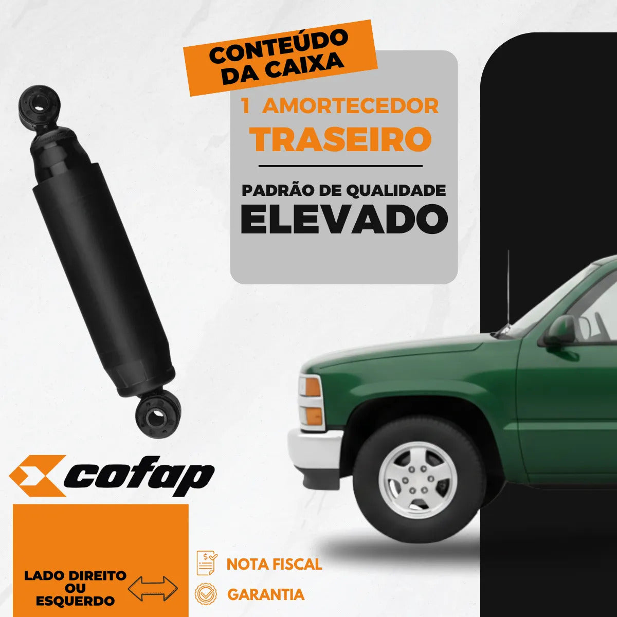Amortecedor Traseiro Silverado 1997 2000 Original Cofap