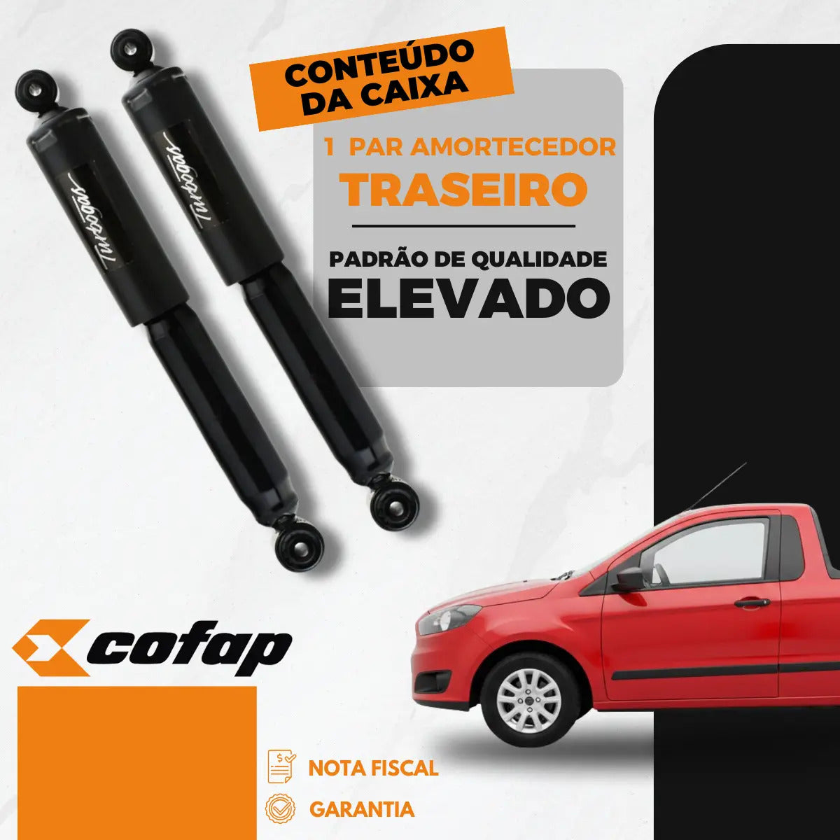 Par Amortecedor Traseiro  Courier Cofap Original Gbl1078