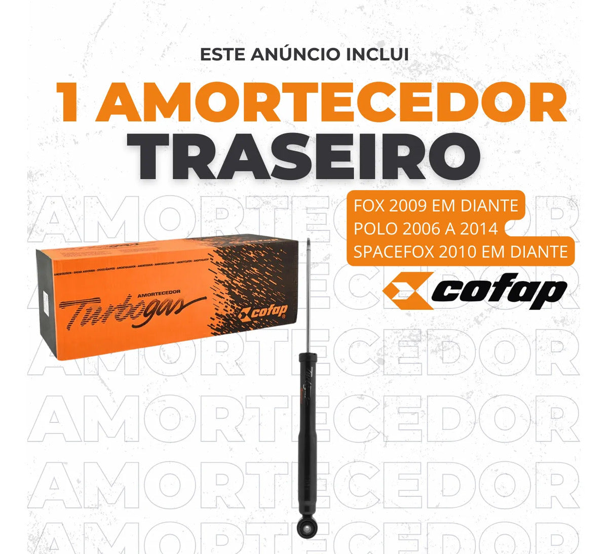 Amortecedor Traseiro Original Cofap Fox 2009 10 11 Em Diante
