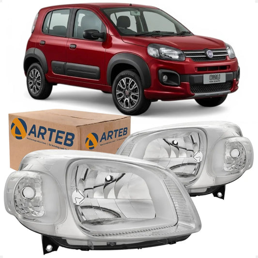 Farol Fiat Uno Vivace Way 2011 12 13 14 15 16 2017 Arteb