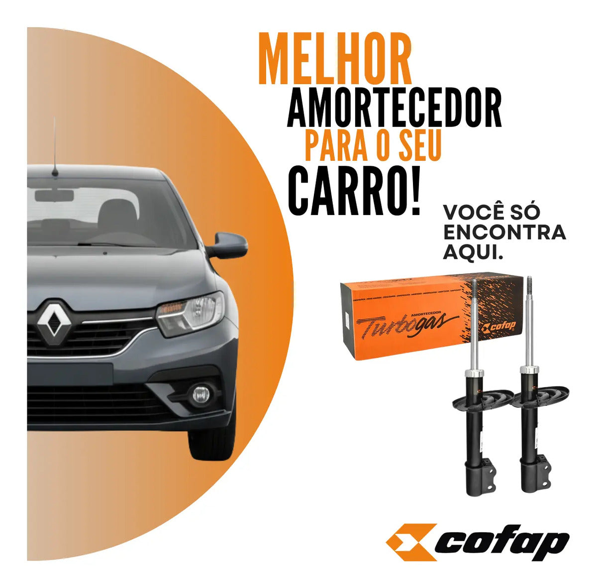 Par Amortecedor Dianteiro Logan Sandero 1.0 2021 A 25 Cofap