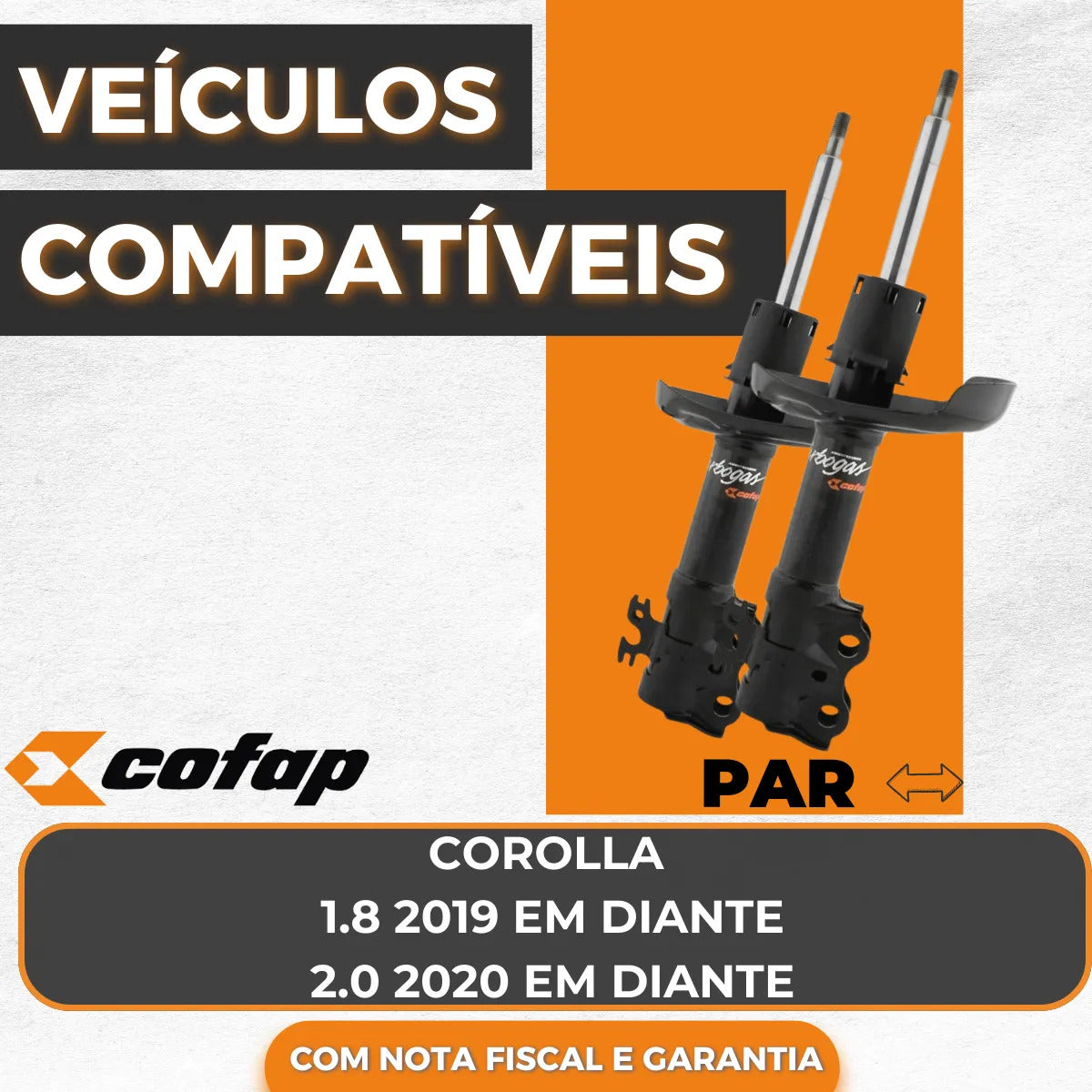 Par Amortecedor Dianteiro - Cofap - Gp33412 - Gp33413