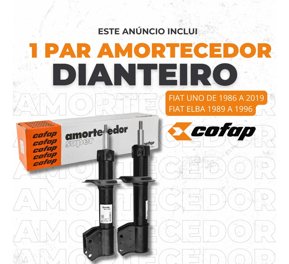Par Amortecedor Dianteiro Uno 2003 2004 2005 2006 2007 Cofap