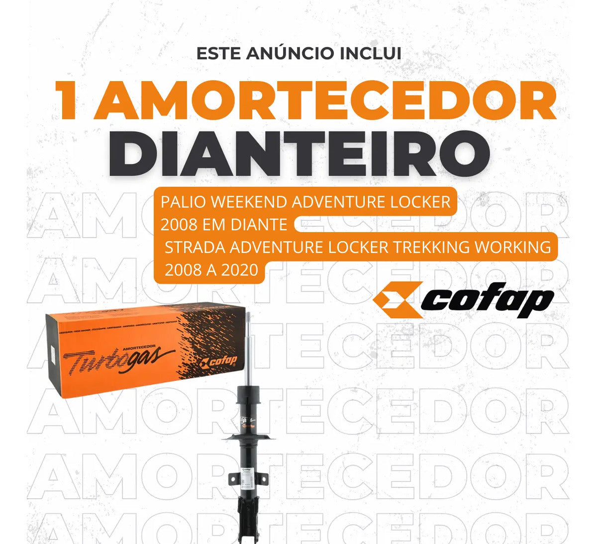 Amortecedor Dianteiro Cofap Fiat Palio Adventure 2008 Diante