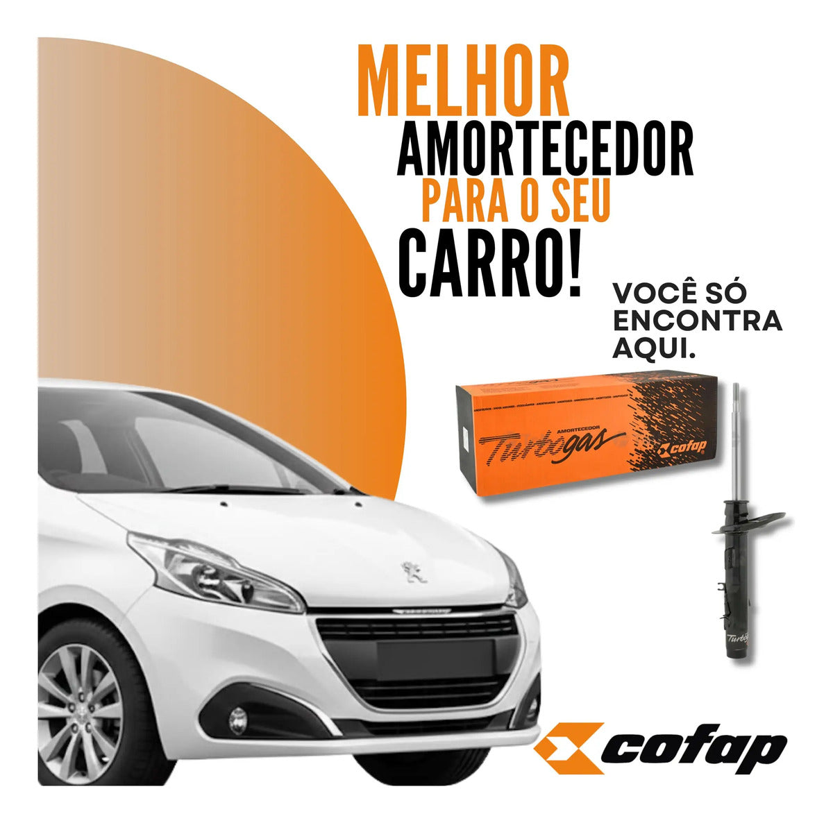 Amortecedor Dianteiro Direito 208 2013 Auto. - Cofap Gp30384