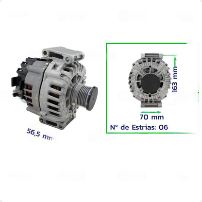 Alternador Valeo Sprinter 2.2 Após 2012 180a  12v 180a
