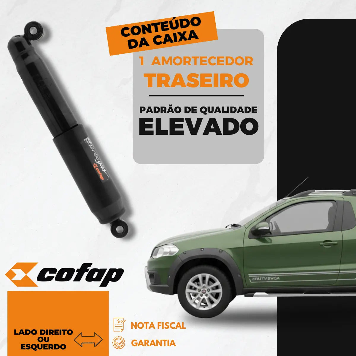 Amortecedor Traseiro Fiat Strada Adventure Locker Cofap