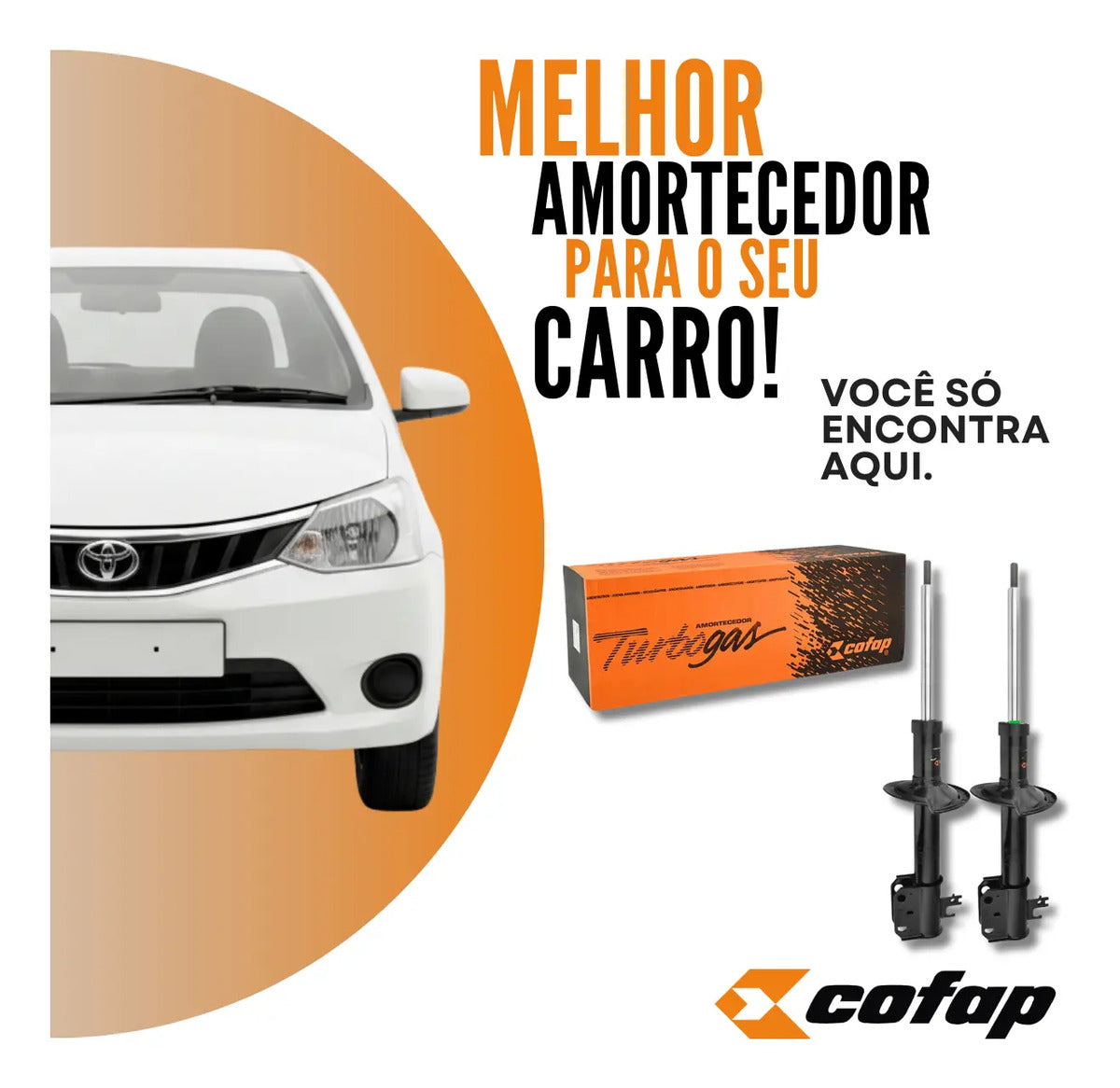 Par Amortecedor Dianteiro Etios Sedan 2014 2015 Origin Cofap