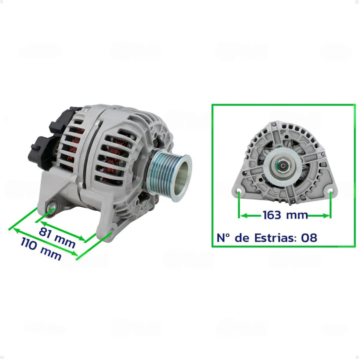 Alternador Eurocargo Tector Case Cx220b 24v 70a 8pk