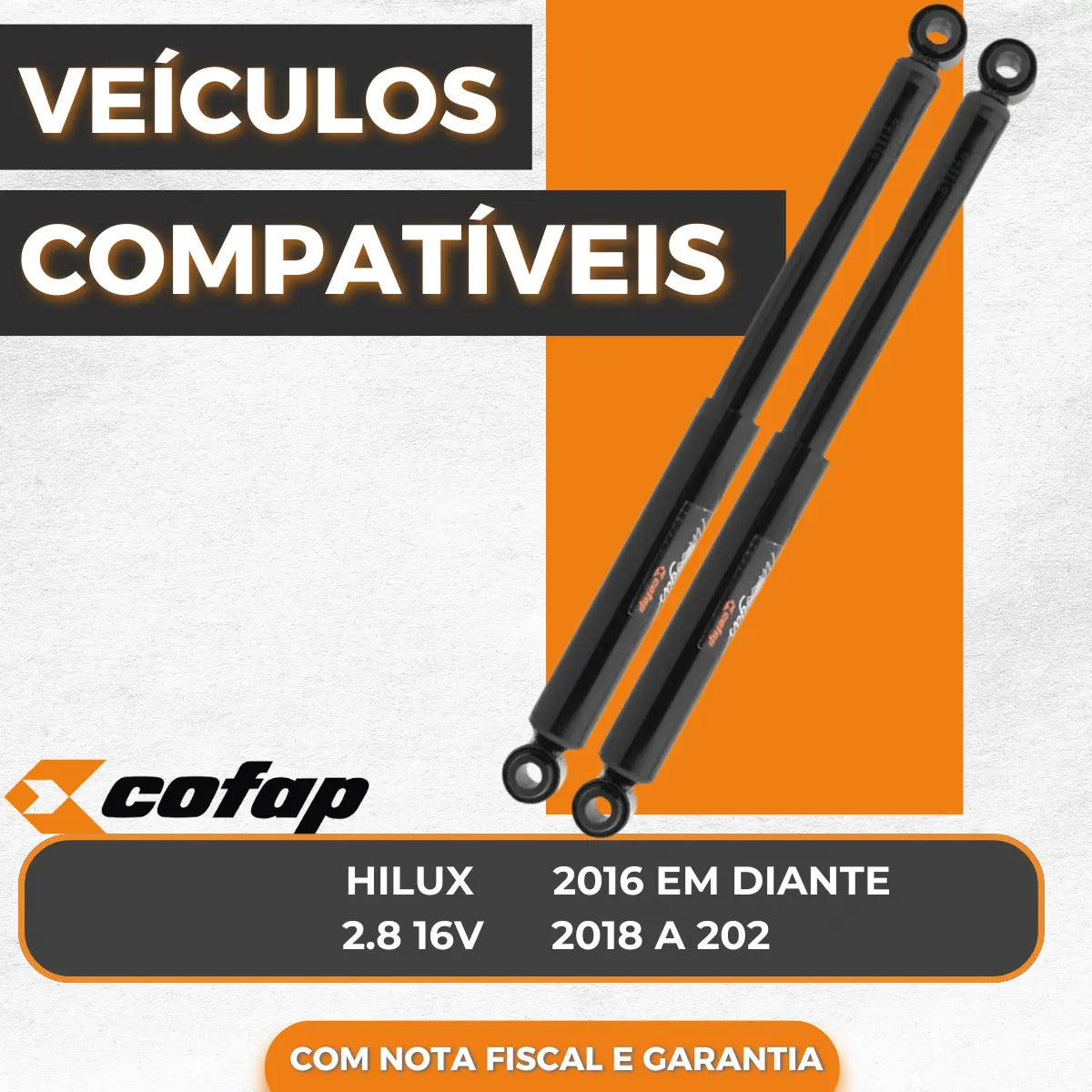 Par Amortecedores Traseiro Hilux 2.8 16v 2018/2021 Cofap
