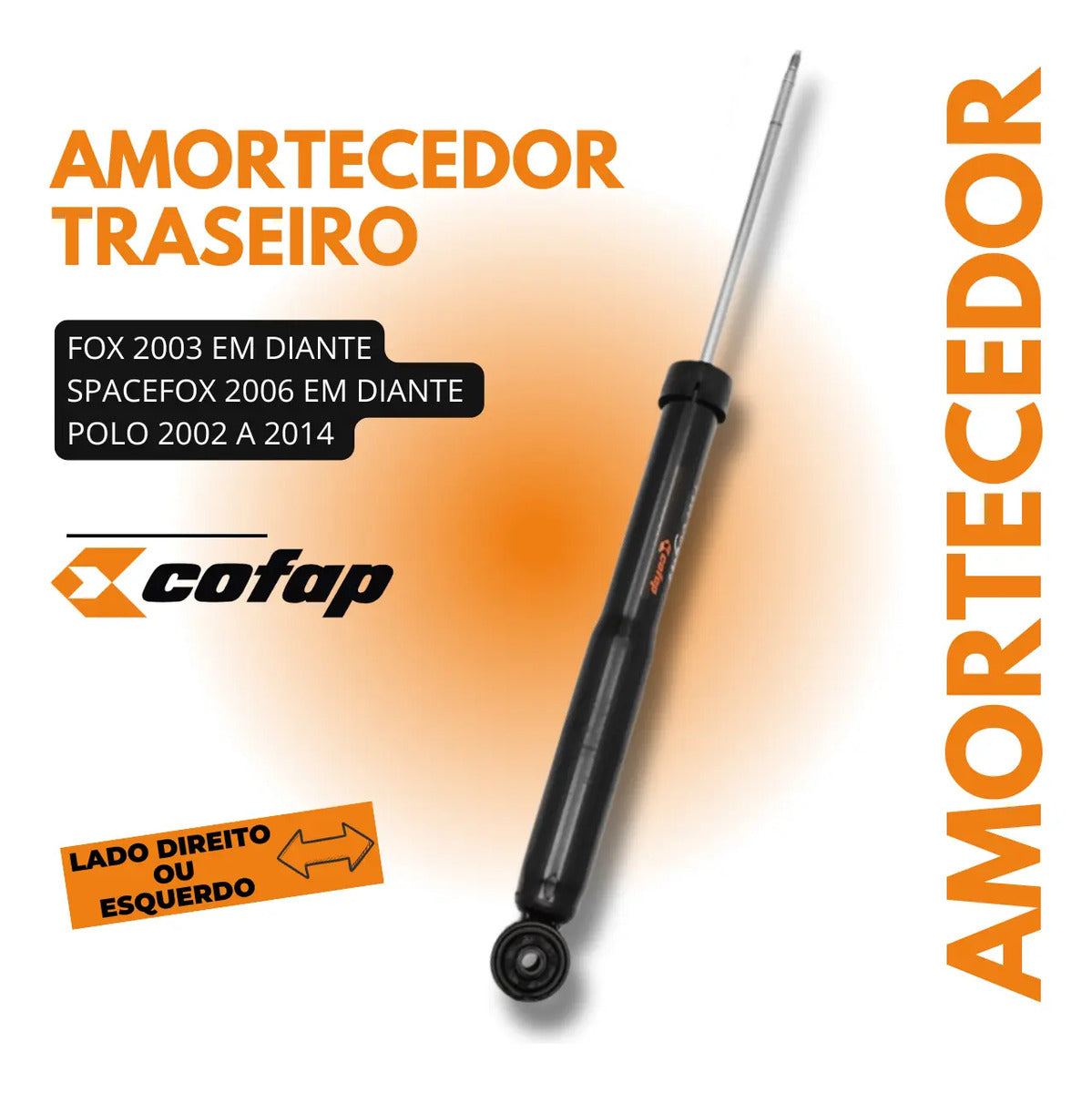 Amortecedor Traseiro Original Cofap Fox 2003 Em Diante