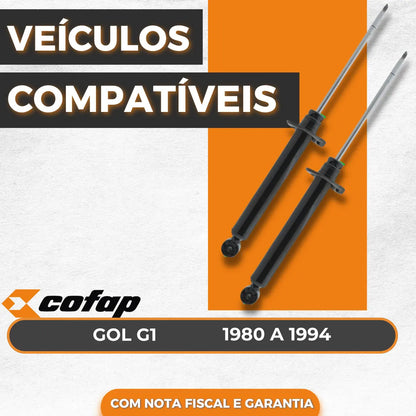 Par Amortecedor Traseiro Cofap Vw Gol Quadrado 1980 Á 1994