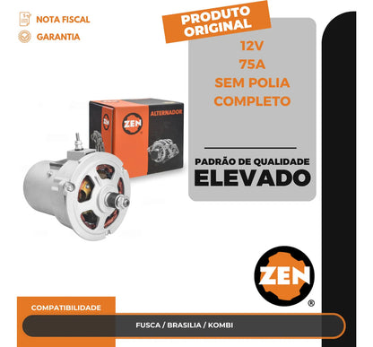 Alternador Fusca Kombi Brasília 1300 1500 1600 Gol 12v 75a