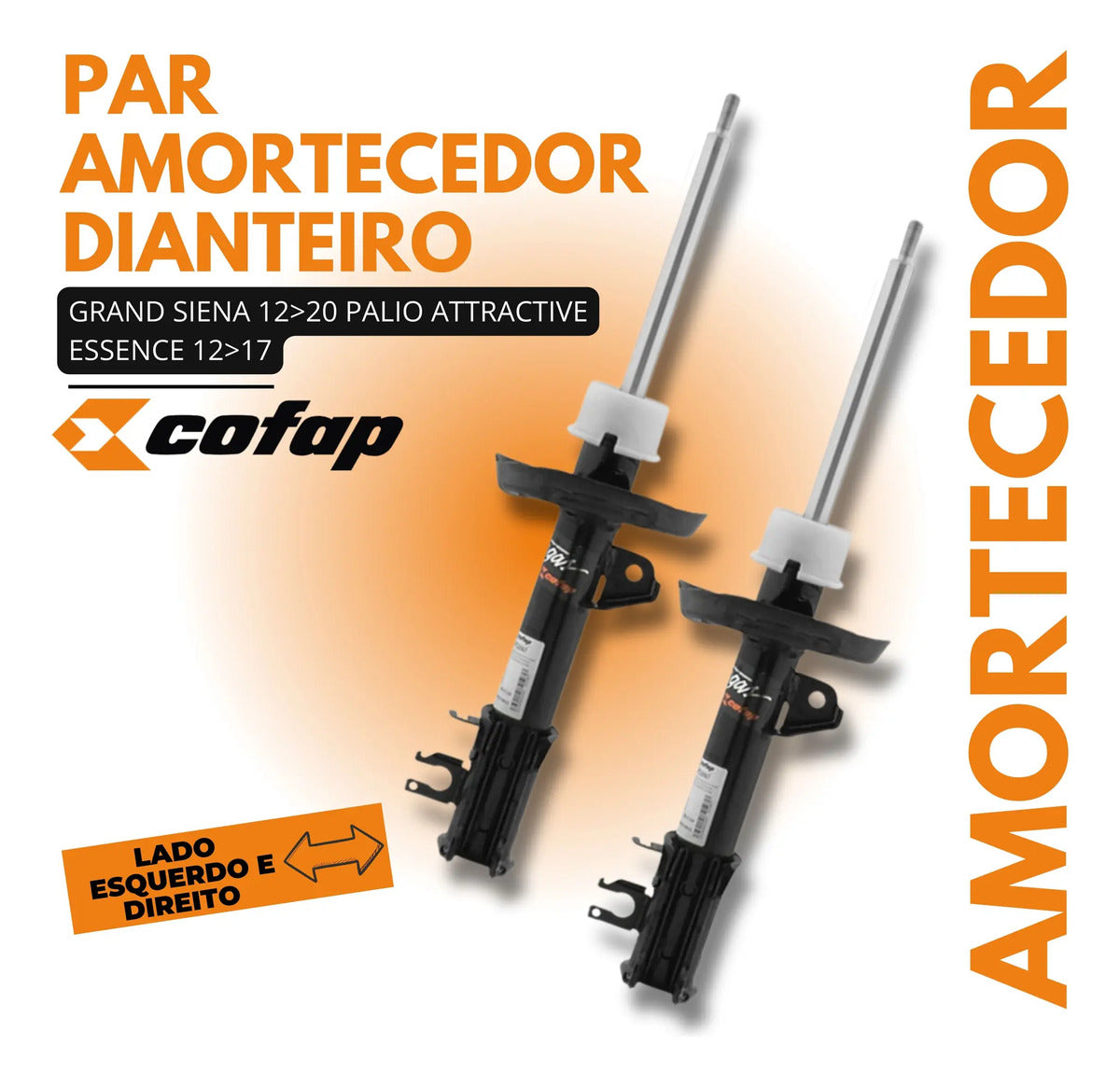 Par Amortecedor Dianteiro Siena 12 - 20 Cofap Gp32867 Gp3286