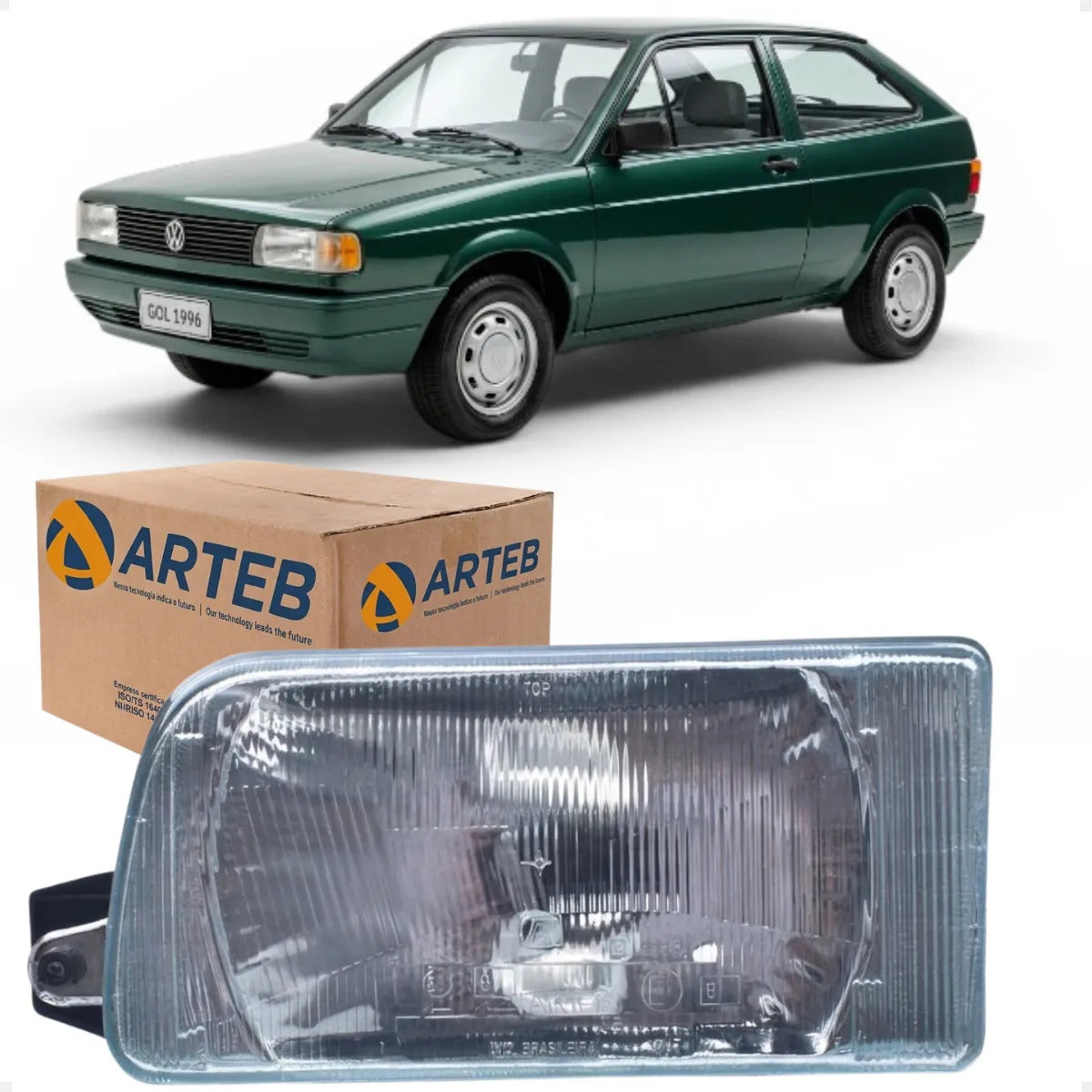 Farol Vw Saveiro Voyage Gol G1 1991 1992 93 94 95/... Arteb