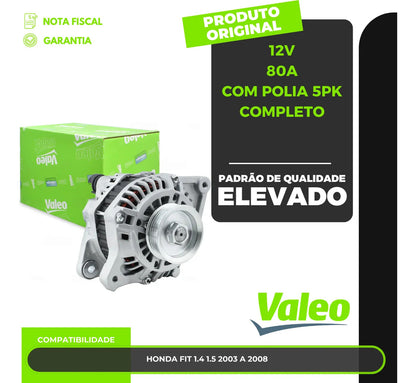 Alternador Valeo Honda Fit 1.5 2003 A 2008 443191 80a