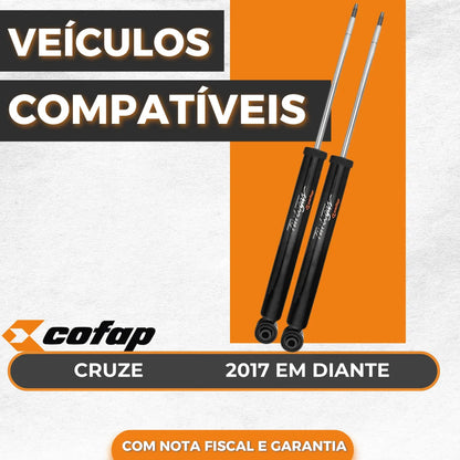 Par Amortecedor Traseiro Cofap Cruze 1.4 16v Turbo Sedan