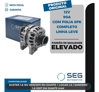 Alternador Sandero Duster Logan 1.6 2007 A 2020