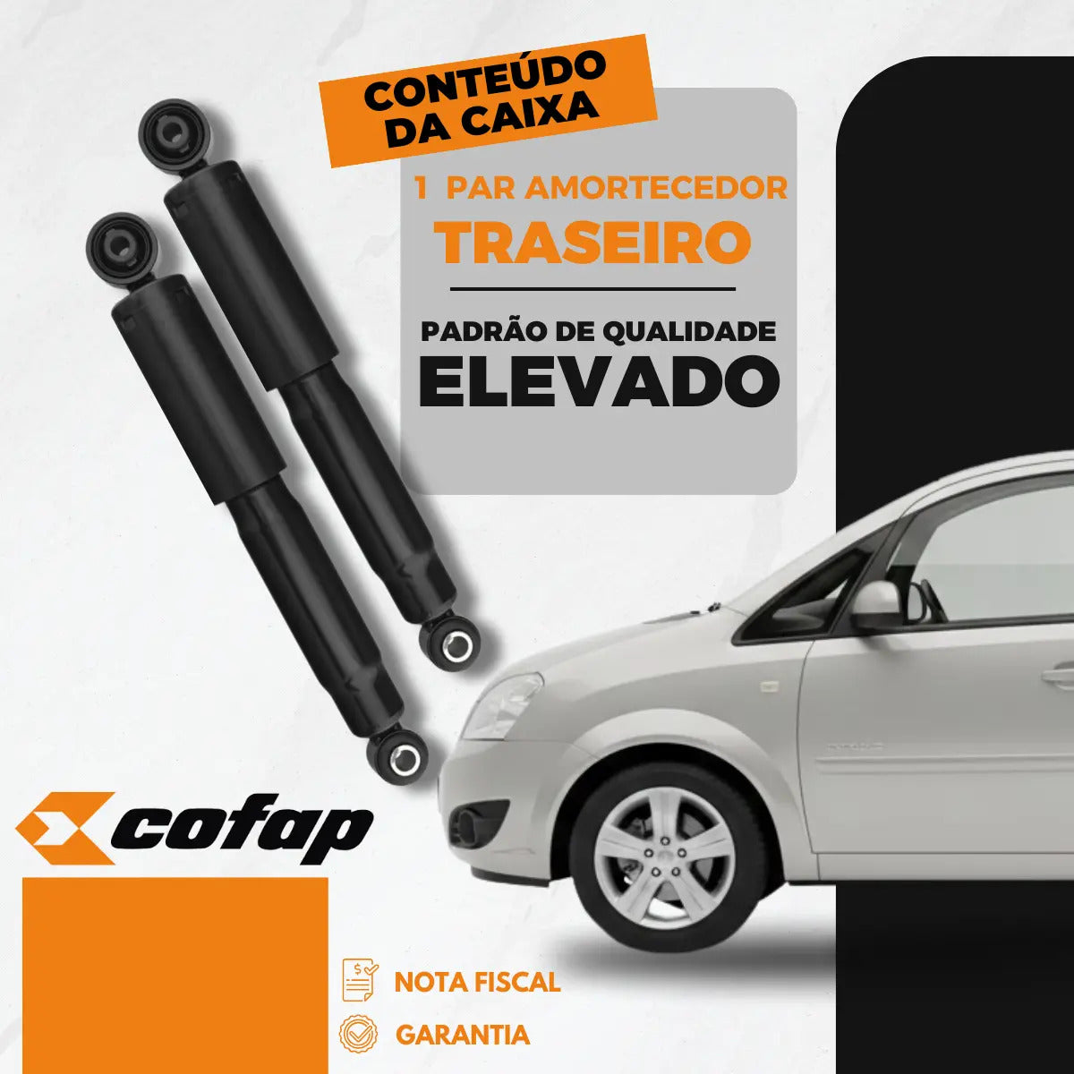 Par Amortecedor Traseiro Gm Meriva 2002 A 2012 Origin Cofap