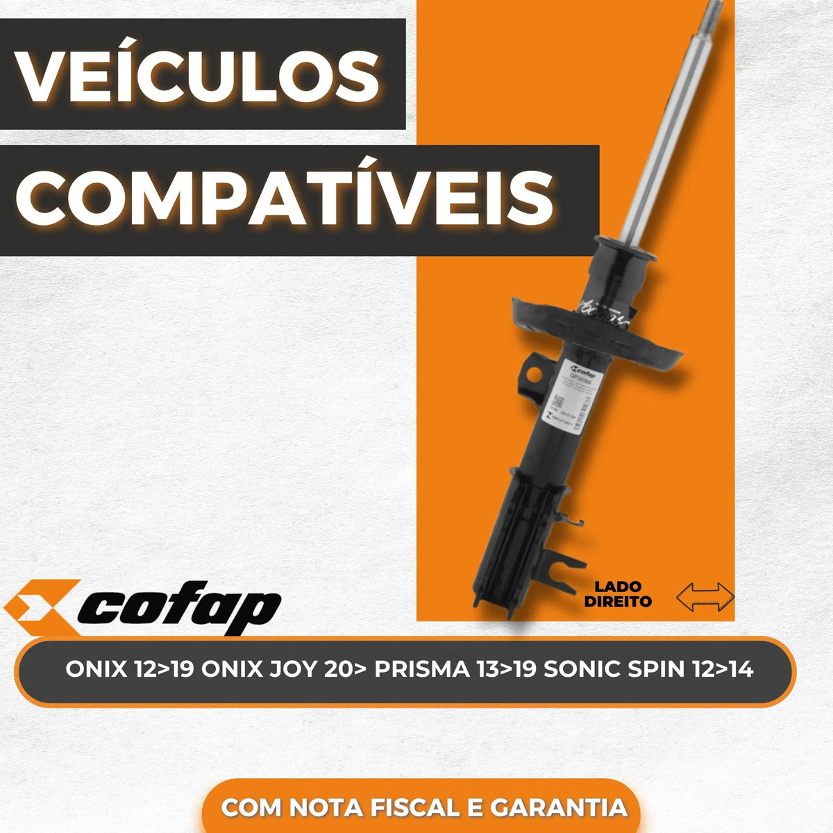 Amortecedor Dianteiro Direito Onix Joy 20 Cofap Gp30650