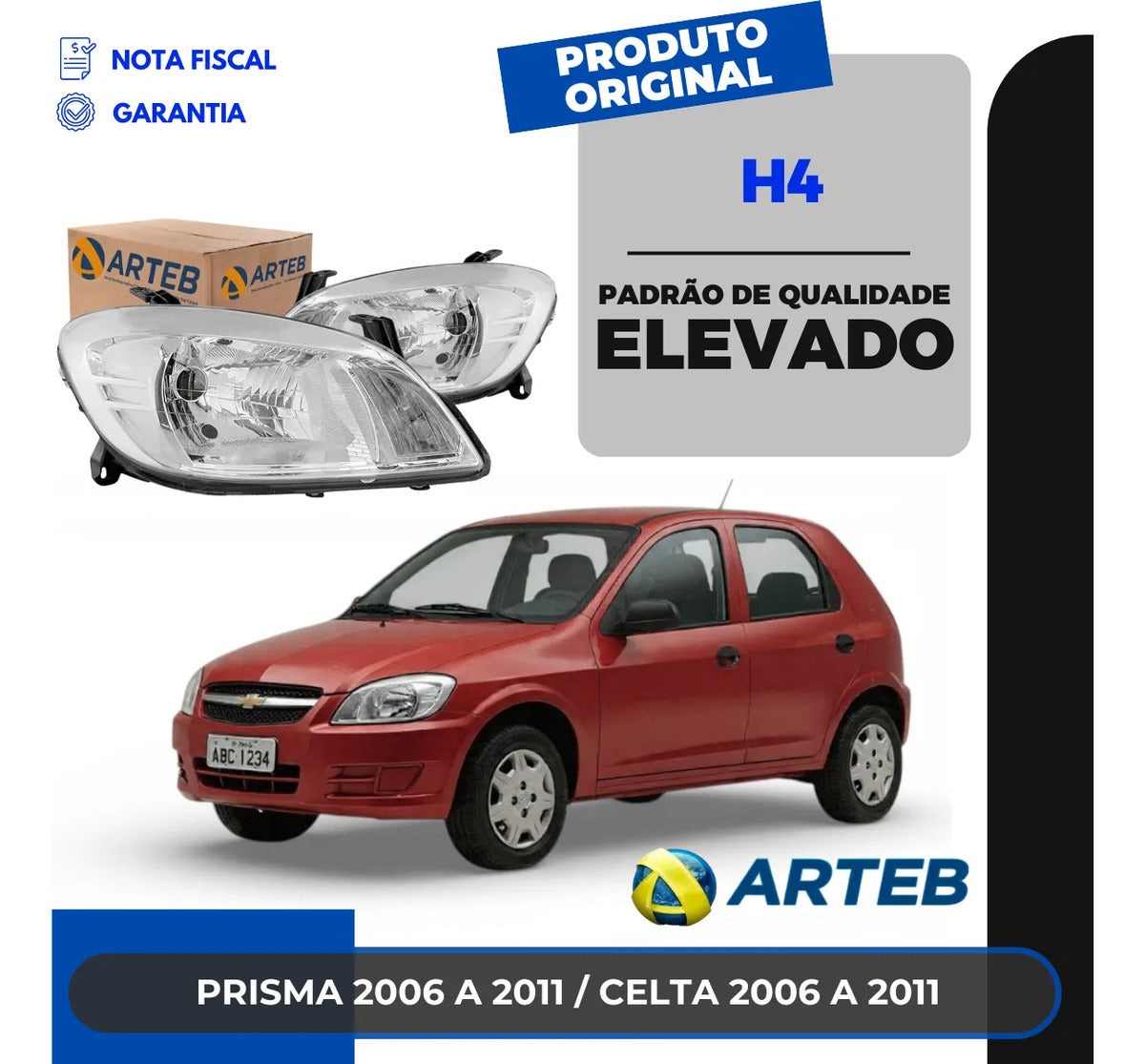 Farol Prisma Celta 2006 2007 2008 2009 2010 2011 Arteb