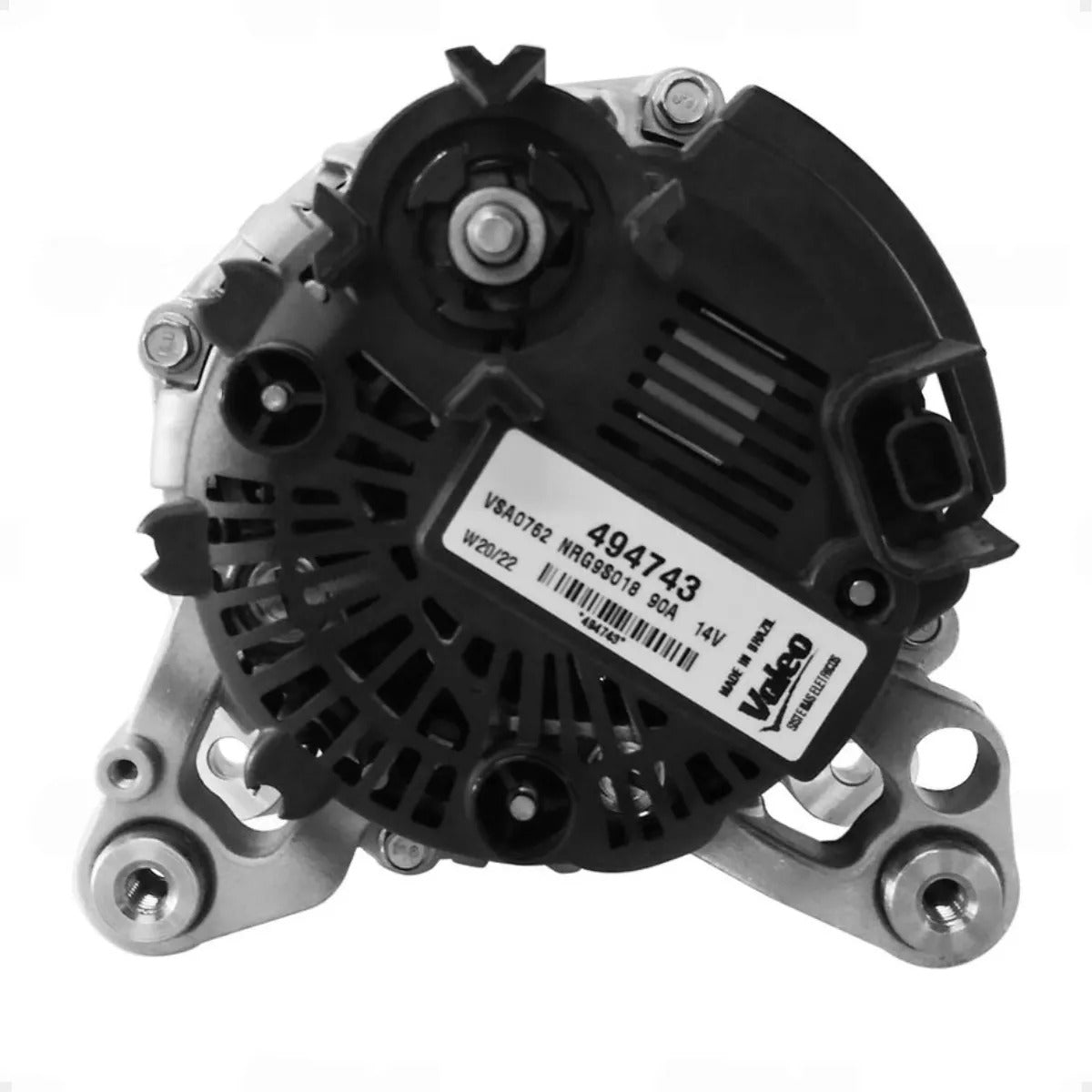 Alternador Valeo Andero Logan 1.0 2016-2023 12v 90a Completo