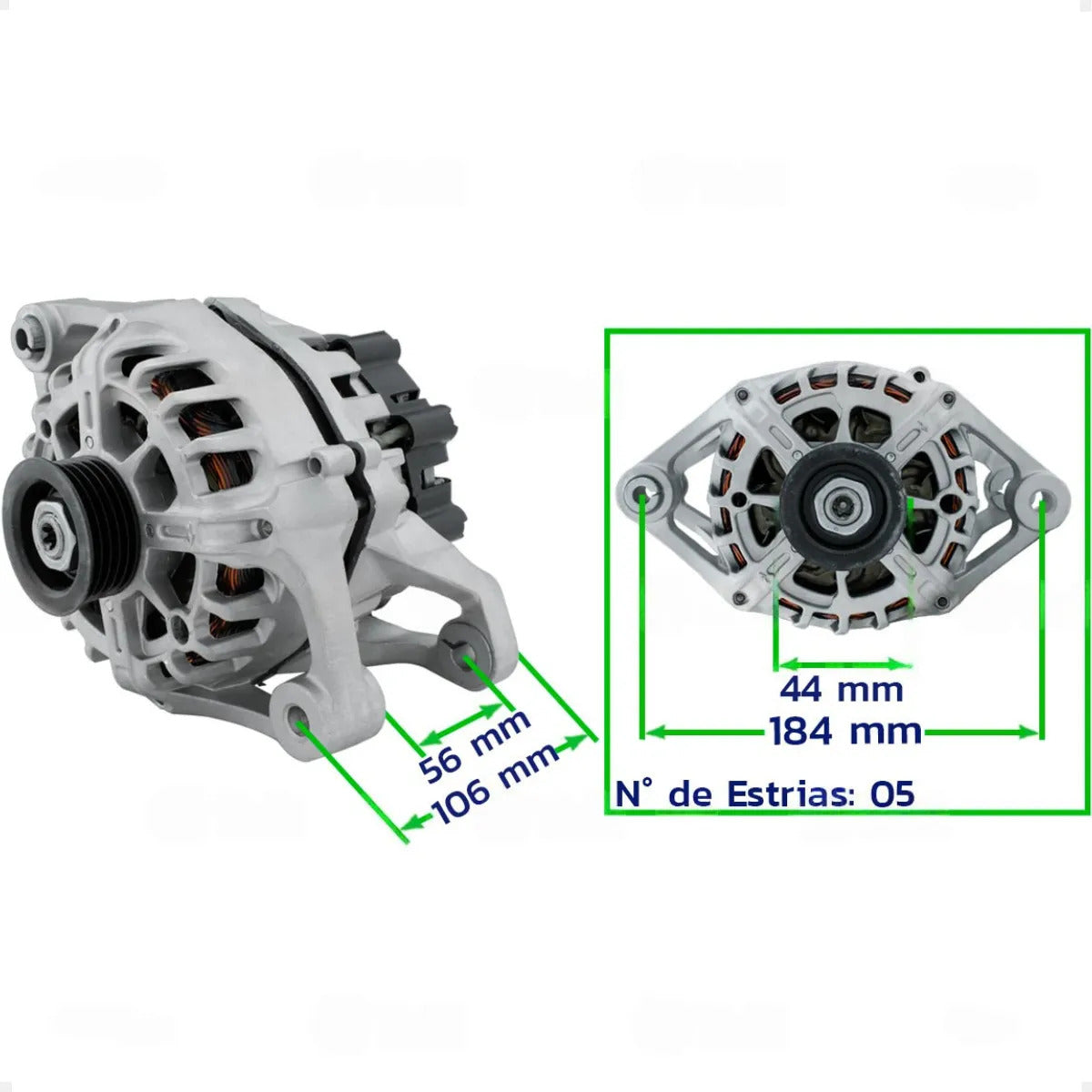 Alternador Agile 2009 A 2014 Montana Após 2012 12v 80a 5pk