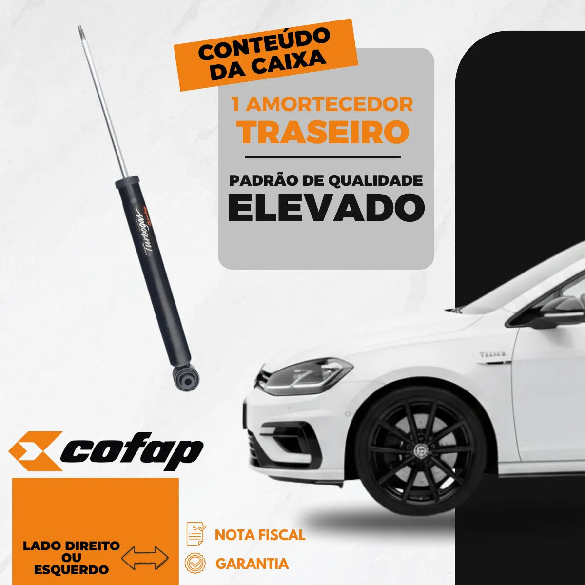 Amortecedor Traseiro Jetta 250 Tsi 2019 Em Diante Cofap