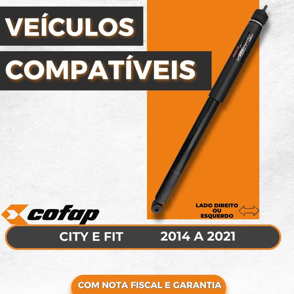 Amortecedor Traseira City 2023 A 2025 Cofap