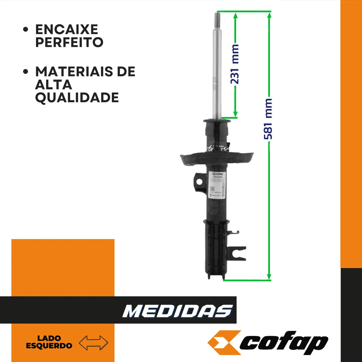 Amortecedor Dianteiro Esquerdo Astra 98 - 11 Cofap Gp32276