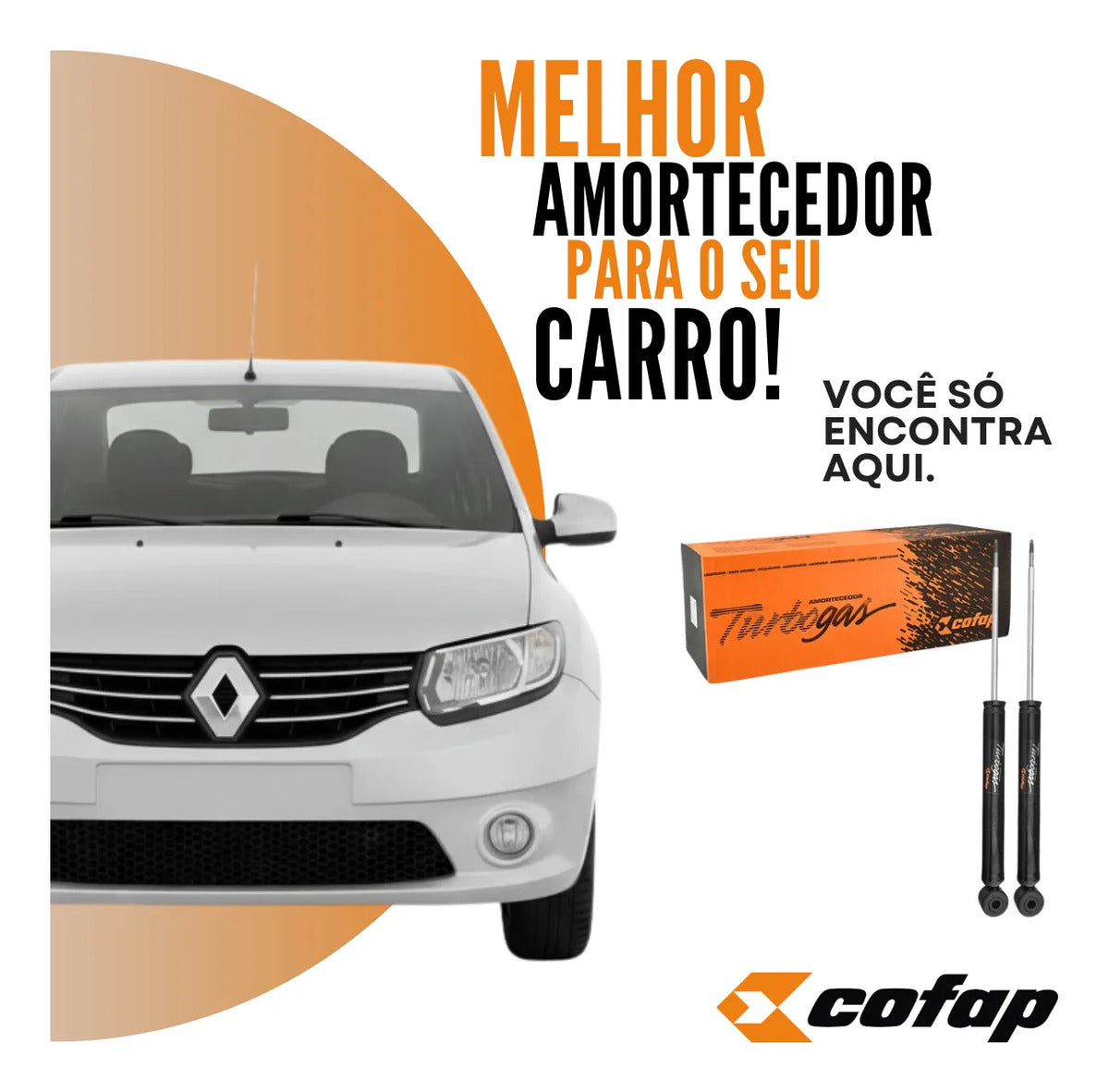 Par Amortecedor Traseiro Original Cofap Sandero 2007 2008